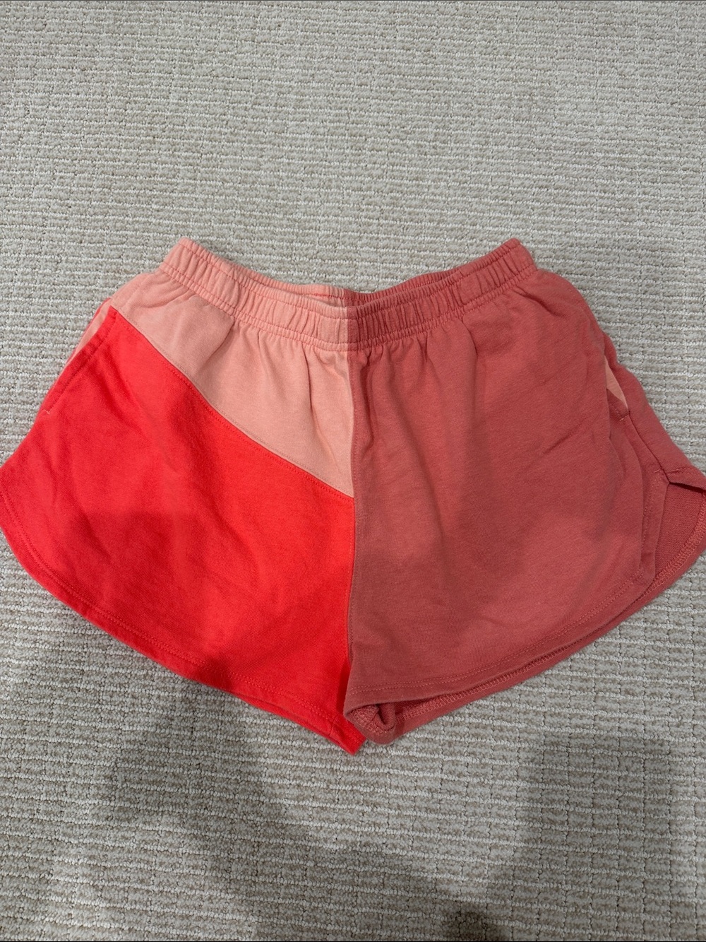 Wild Fable Women's Colorblock Shorts in Coral & Peach